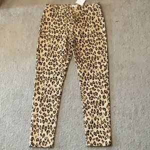 NWT woman’s island girl frills&fancies printed skinny jeans (tan leopard)